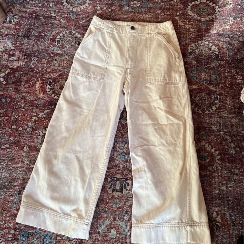 Abercrombie Cream Wide Legged Pants